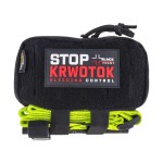 Zestaw ratowniczy STOP KRWOTOK PRO saszetka czarna z opaską fluo