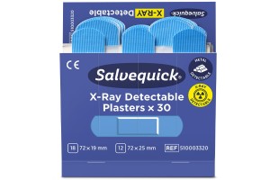 Plastry niebieskie wykrywalne promieniowaniem RTG Salvequick Cederroth REF 510003320