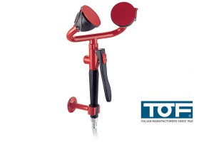 Oczomyjka podwójna ścienna na wężu z głowicami pod kątem 45° - z uchwytem TOF 1100/42