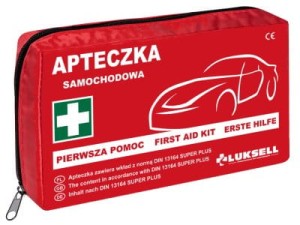 Apteczka samochodowa w nylonie DIN 13164 PLUS