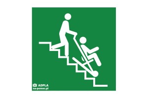 Znak krzesło ewakuacyjne