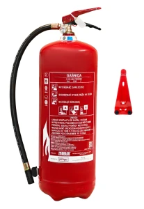 Gaśnica proszkowa 12kg ABC GP12x 55A 233B C MOBIAK z wieszakiem 