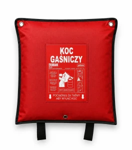  Przemysłowy koc gaśniczy 200x300 cm z włókna szklanego w pokrowcu – mata przeciwpożarowa
